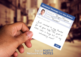 Social Networking Post-It Note